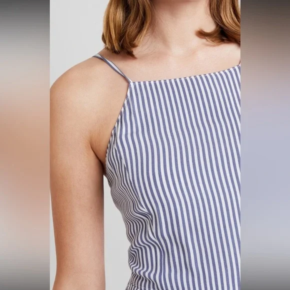 Abercrombie & Fitch Blue & White Striped Romper XS | Summer Beach Mini Romper - Picture 3 of 12